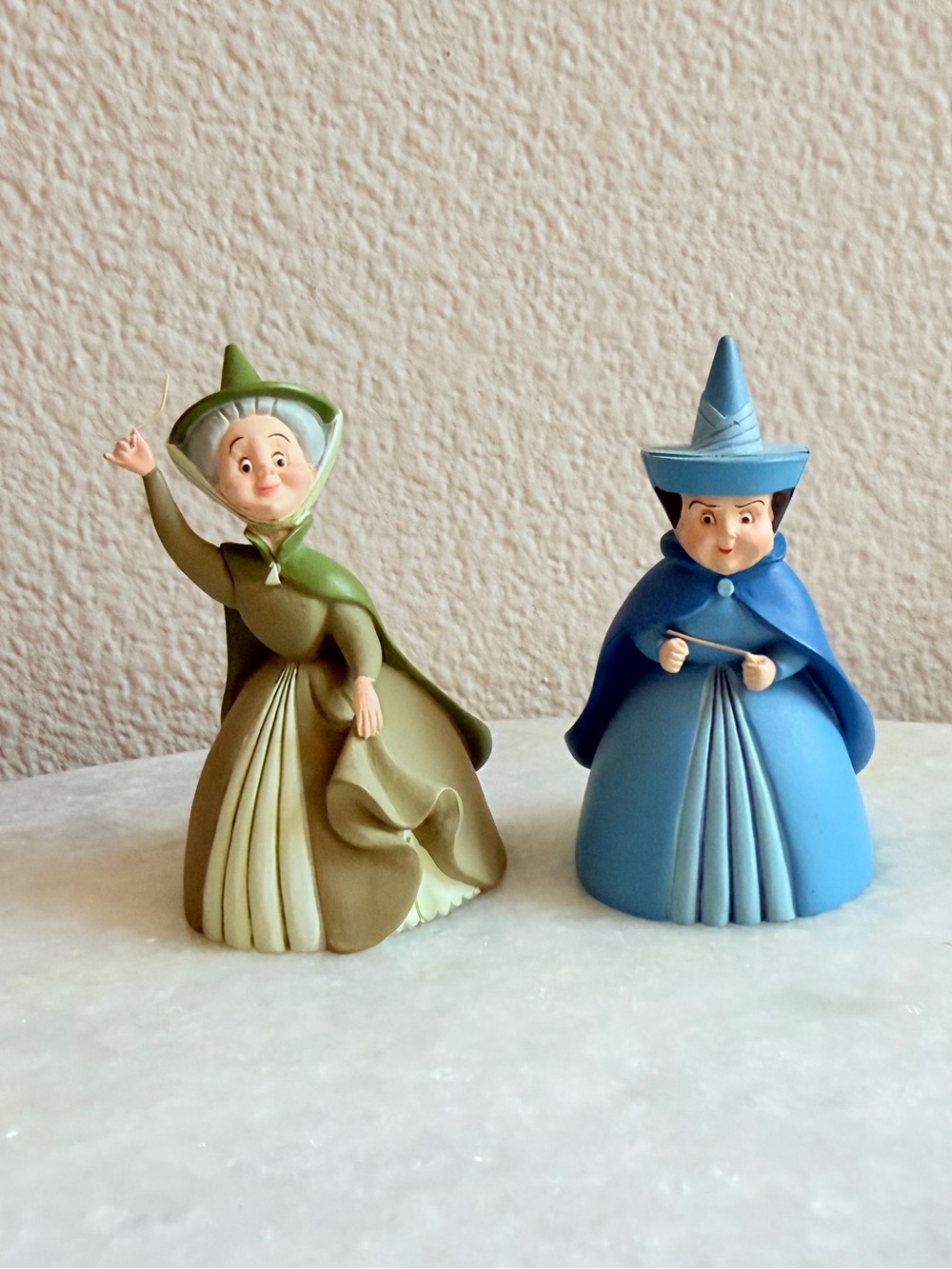 Disney sleeping beauty fairy godmother’s Christmas ornaments Flora and Fauna